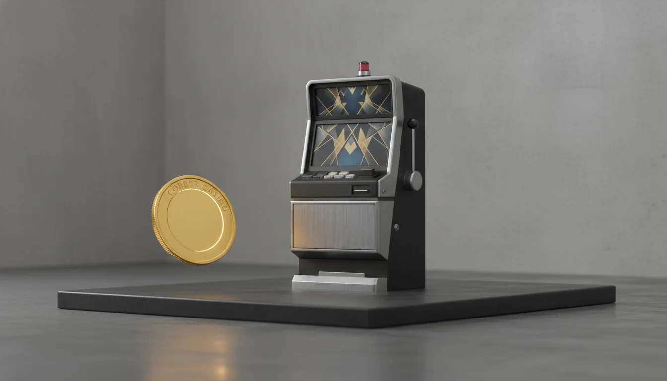 Smiling player engaging with an online casino game